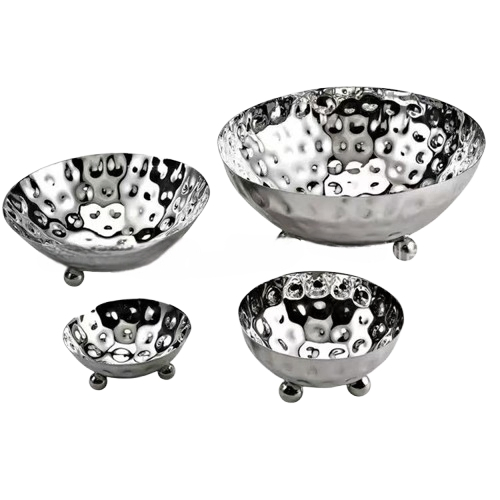 Stainless Steel Hammer Point Buffet Bowl Cold Dish Commercial Kitchenware Manufacturer