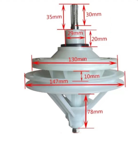 Washing Machine Repair Parts Square Shaft Washing Machine Gear Reducer