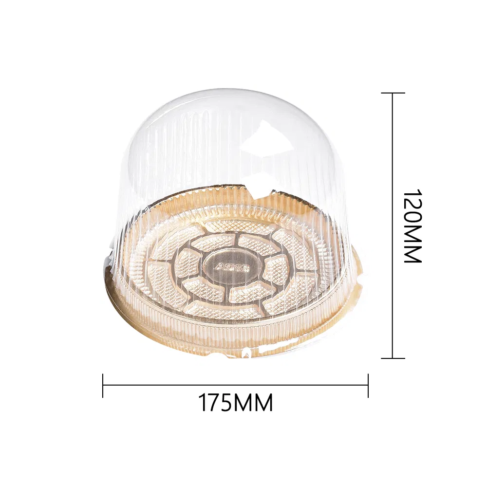 Sunzza Plastic Pet Round Dome Pastry Moon Cake Boxes Egg-Yolk Puff Container