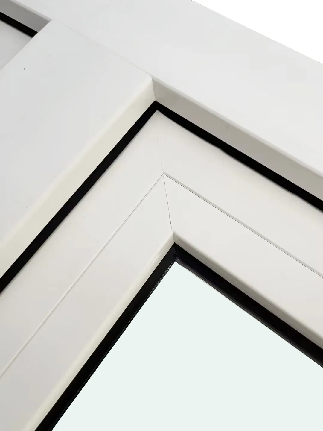 White Simple Style Plastic-Steel / UPVC Casement Windows with Hollow Transparent Tempered Glass Are Suitable for Houses.