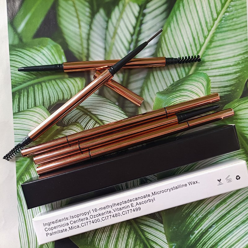 5 Colors Mineral Long-Lasting Anti-Smudge Waterproof Double-Headed Eyebrow Pencil