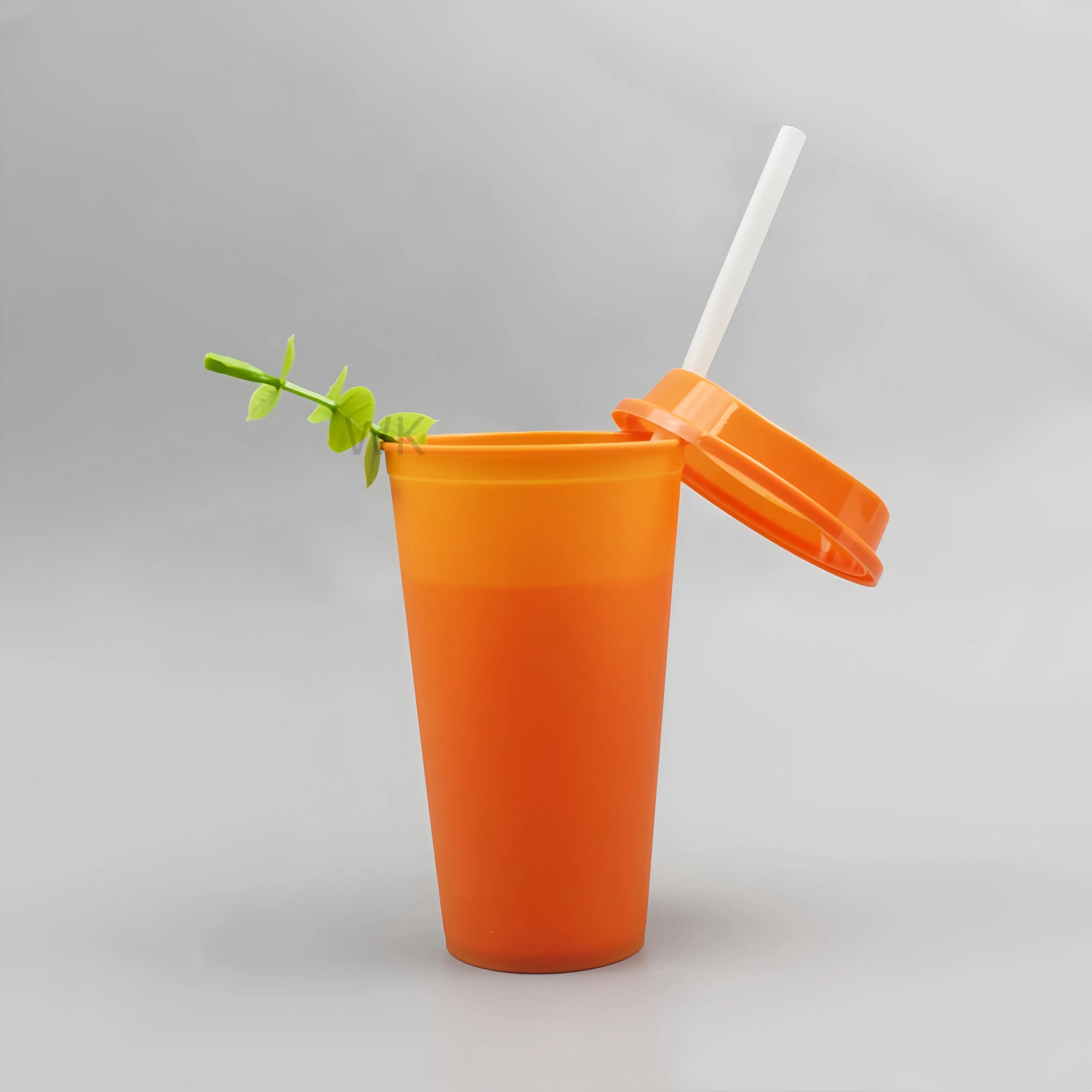 Reusable Plastic Coffee Beverage Milk Tea Hot Drink Cup with Cover Sippy Cup