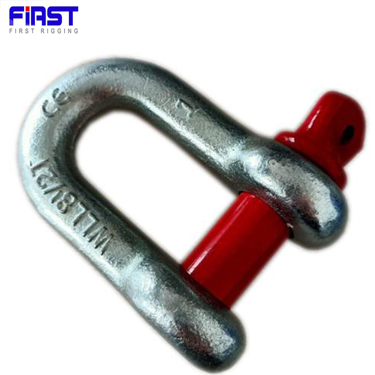 Us Type G210 Carbon Steel Forged Dee Shackle for Chain Lifting