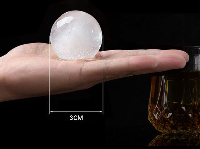 Household Single Durable White Silicone Ice Ball Mold Ice Mold with Cover