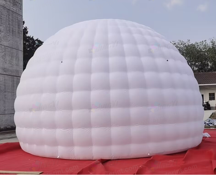 Custom Cheap Outdoor White 420D Oxford Fabric Party Event Inflatable Air Tent Igloo with LED lights