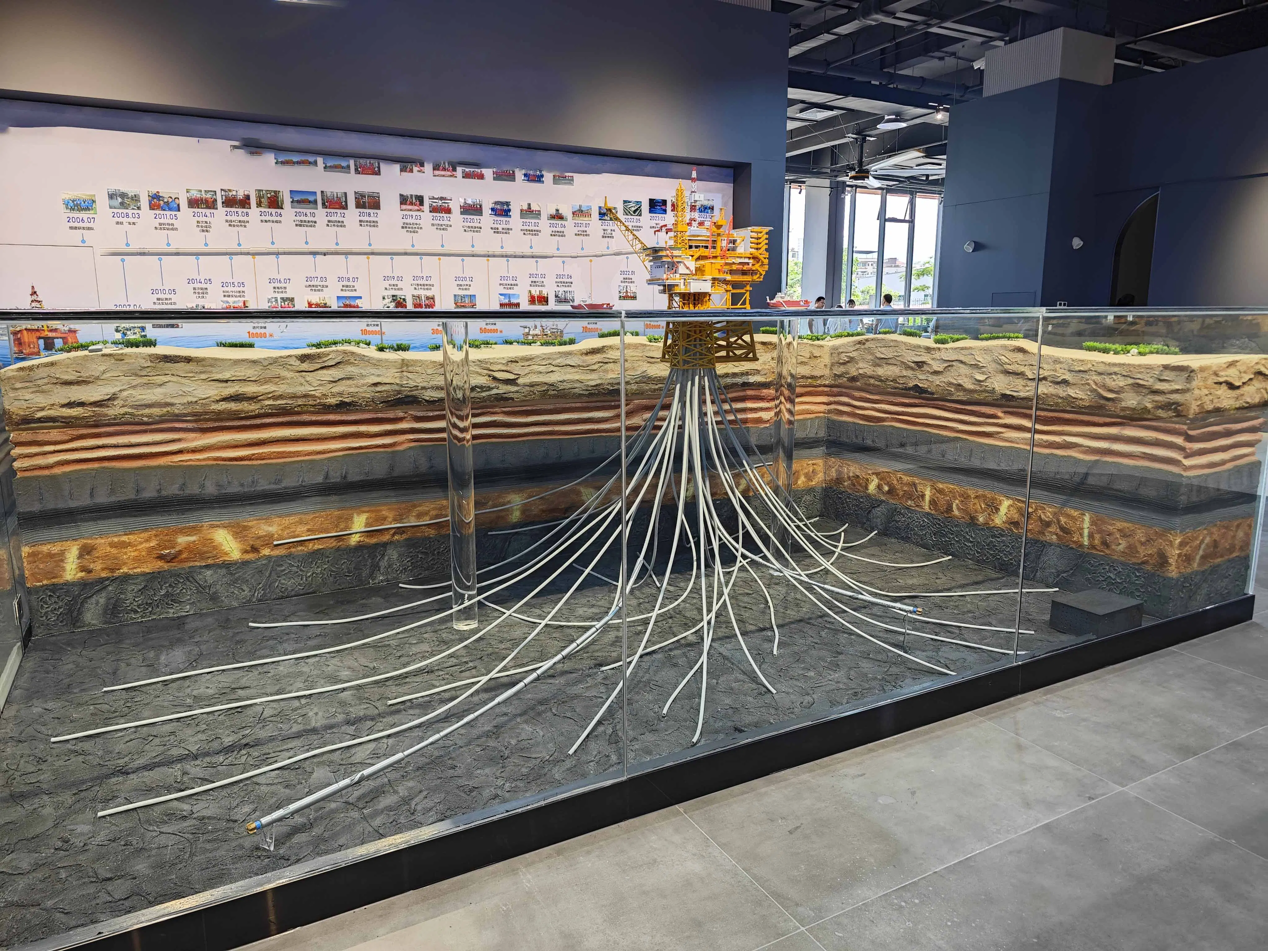 Artistic Marine Operation Model Display Sculpture Perfect for Office Spaces