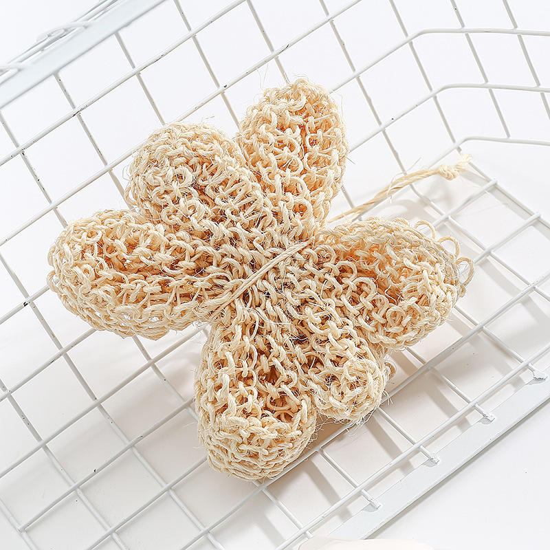 Handmade Rose-Shaped Natural Sisal Exfoliating Loofah Bath Flower