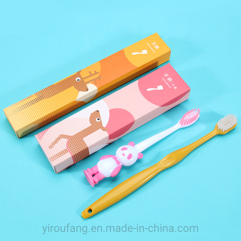 Cartoon Child Hotel Amenities Disposable Bathroom Toothbrush for Gift Set