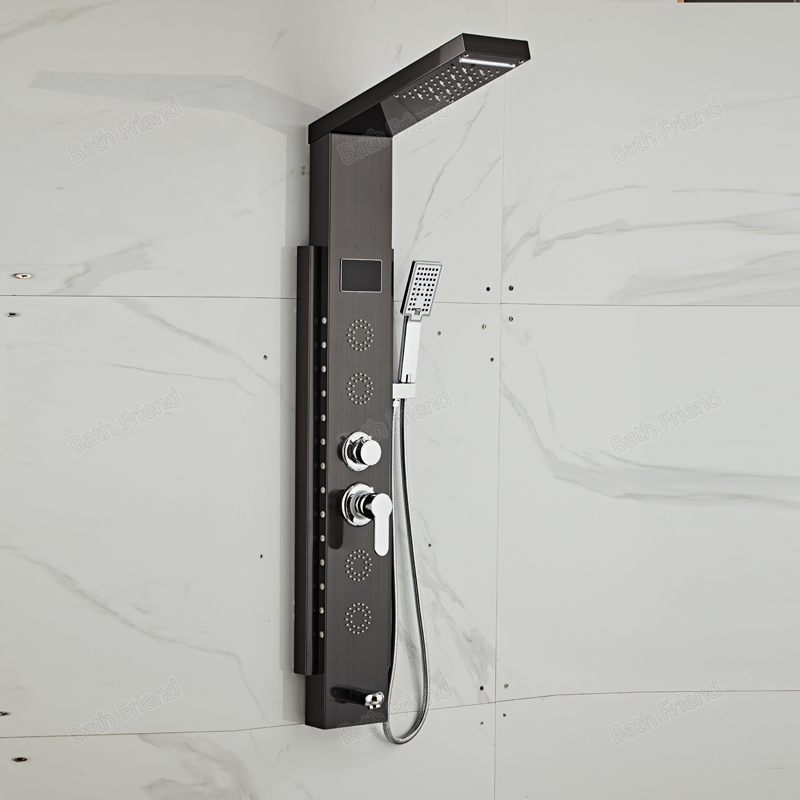 Modern Shower Set Rainfall Panel Shower Head Rainfall for Bathroom