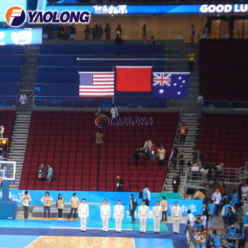 Stainless Steel 304 316 Horizontal Metal Award Flag Pole for Gymnasium