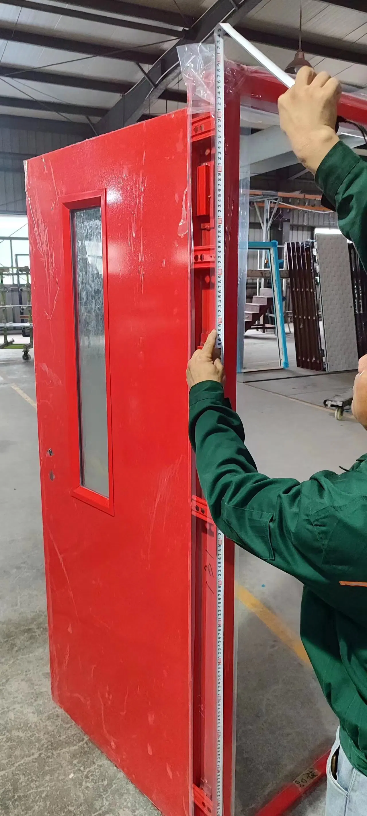 Intertek UL Listed 1.5 Hours Fire Rated Door with Glass Emergency Exit Anti Fire Door