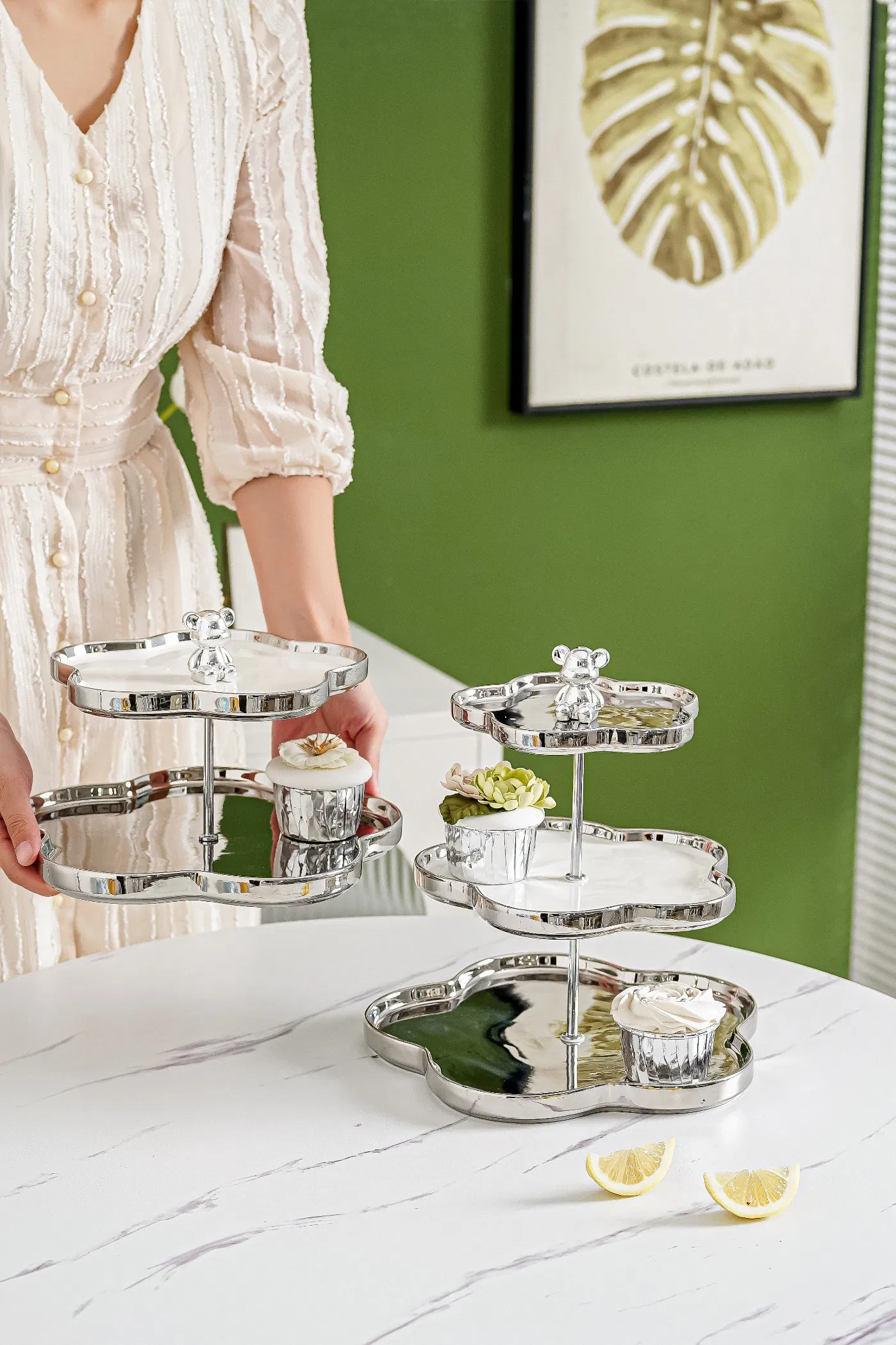 Wooden Tiered Server for Premium Dessert Showcases and Events