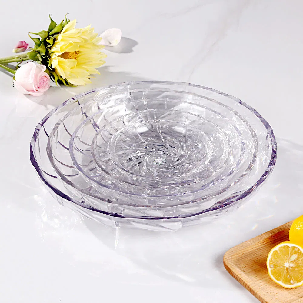 Plastic Fruit Plate - Minimalist Spiral Stackable Tray for Restaurants