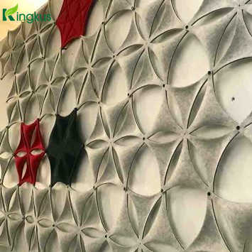 Hexagon Design Fire Resistance Polyester Fiber Acoustic Board