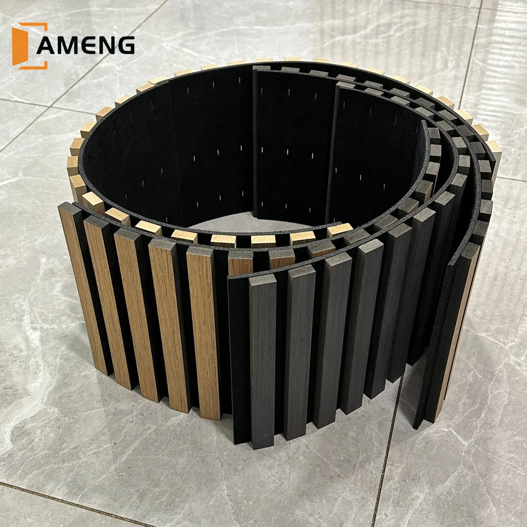 0 Formaldehyde Bendable Anti Sound Acoustic Absorption Wood Slatted Polyester Wall Panel