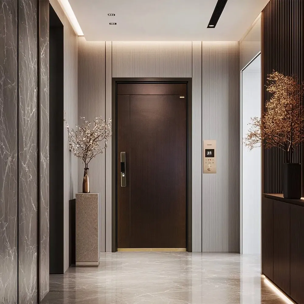 Top Manufacturer Custom Modern Metallic External Entry Entrance Door for Villa Houses