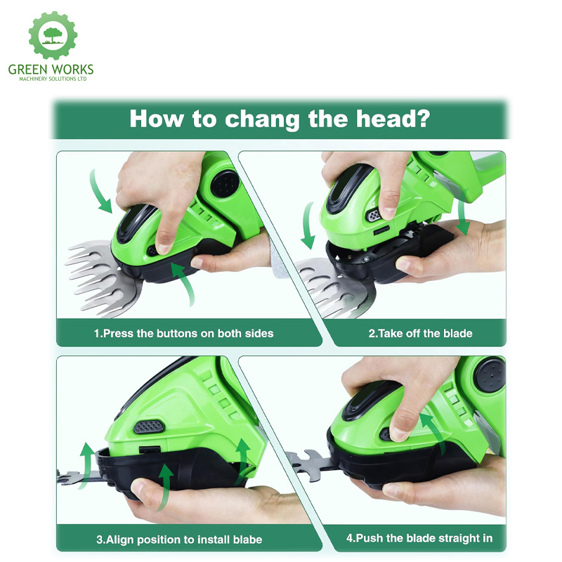 Mini Lithium Battery Garden Grass Electric Hedge Trimmer for Greenbelt Shrub Weed Pruning