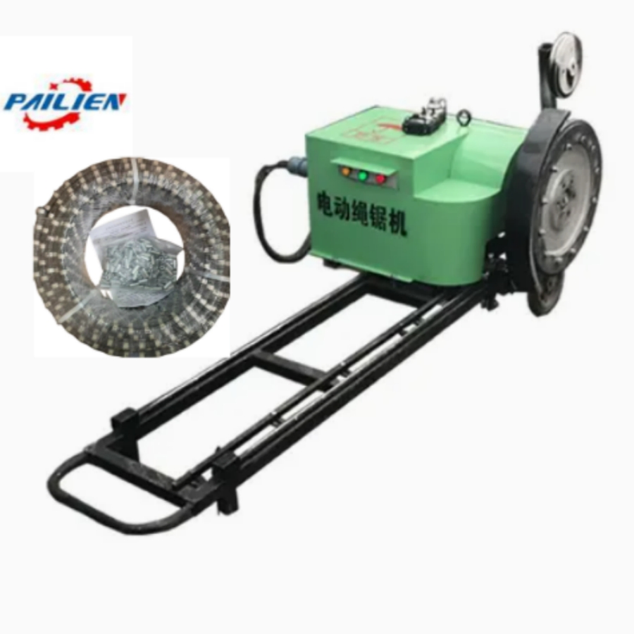 Прямая электрическая канатная пила для камня и бетона