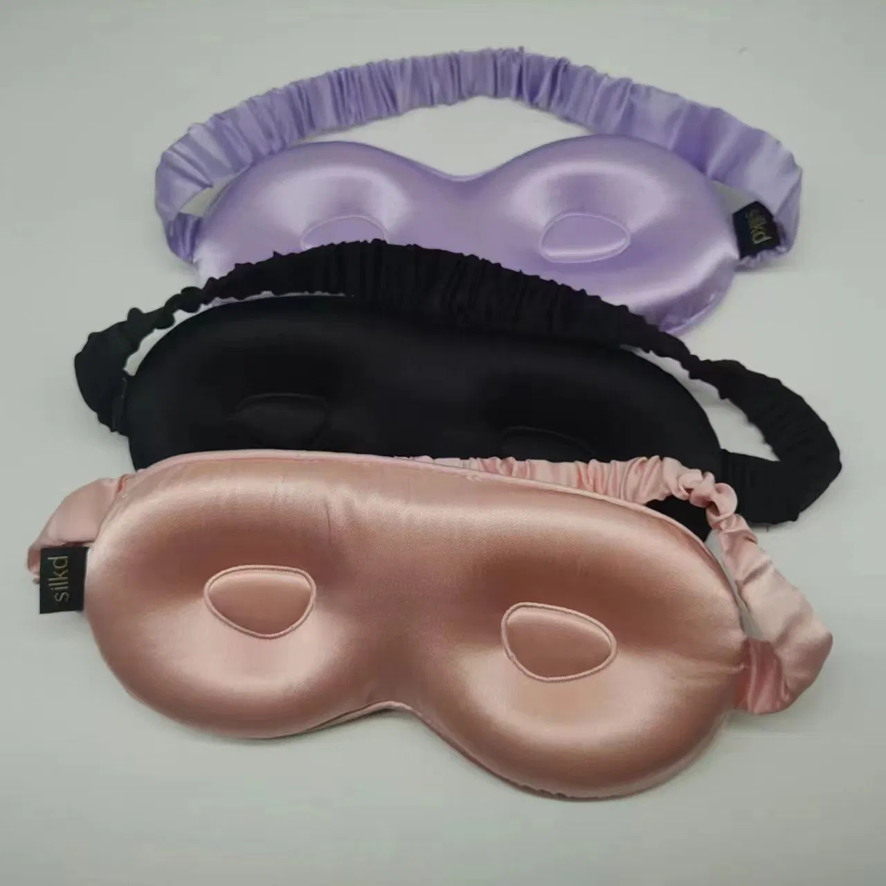 Custom Logo Travel Lash Extensions 3D Contour Sleep Silk Eye Masks Shade Cover