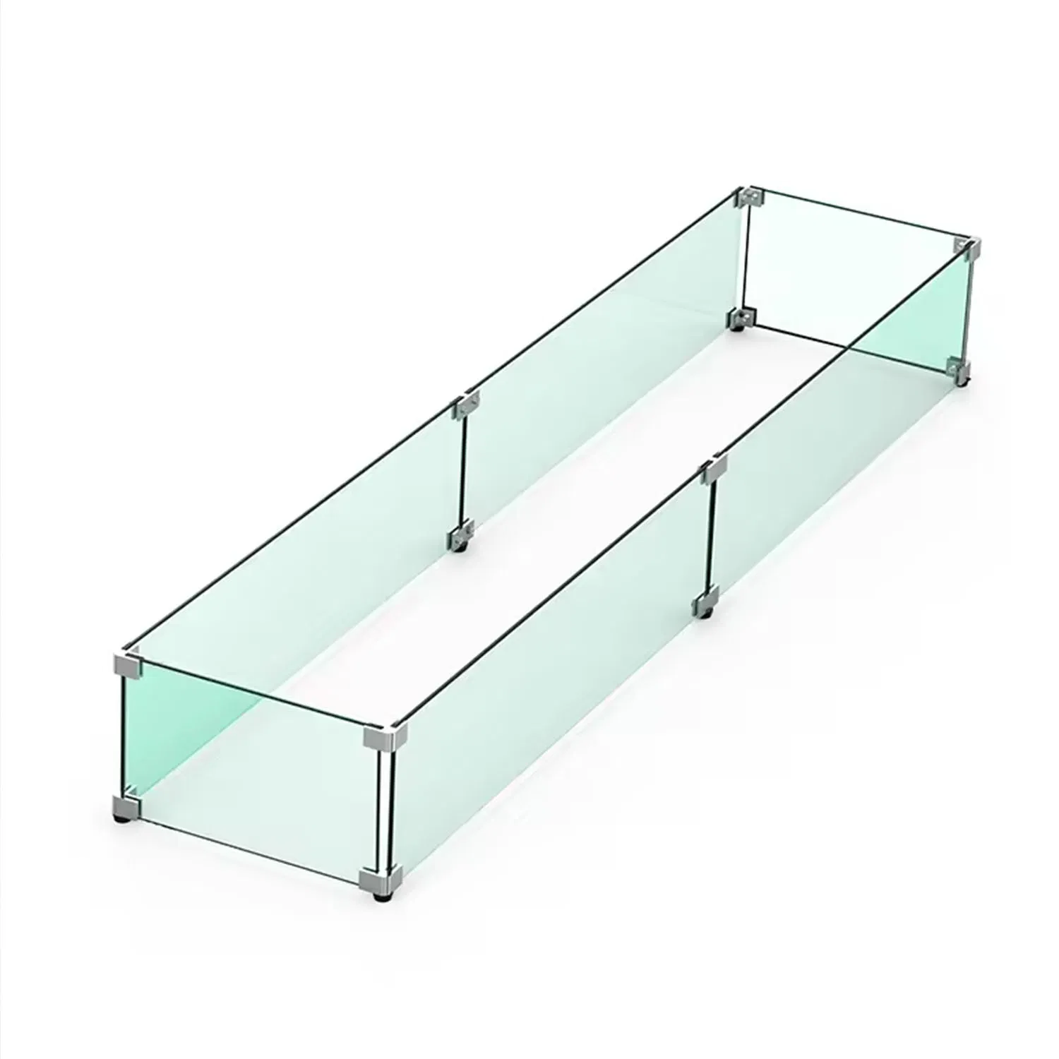 4/5mm Hot Bent/Bending Tempered Round/ Square Safety Fireplace Borosilicate Sheet Clear Ceramic Glass 3.3 Curved for BBQ Fire Pit Wind Guard