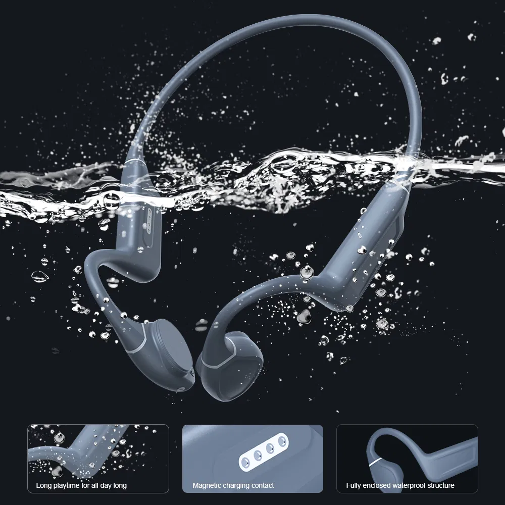 Bluetooth-наушники ES-998Plus для плавания, костная проводимость