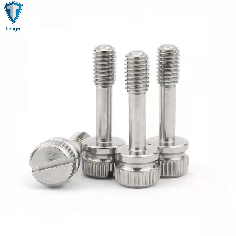 M3 M4 M5 M6 Stainless Steel Half Thread Screw Loose and Non-Detachable Slotted Knurled Screw Truss Head Captive Screws