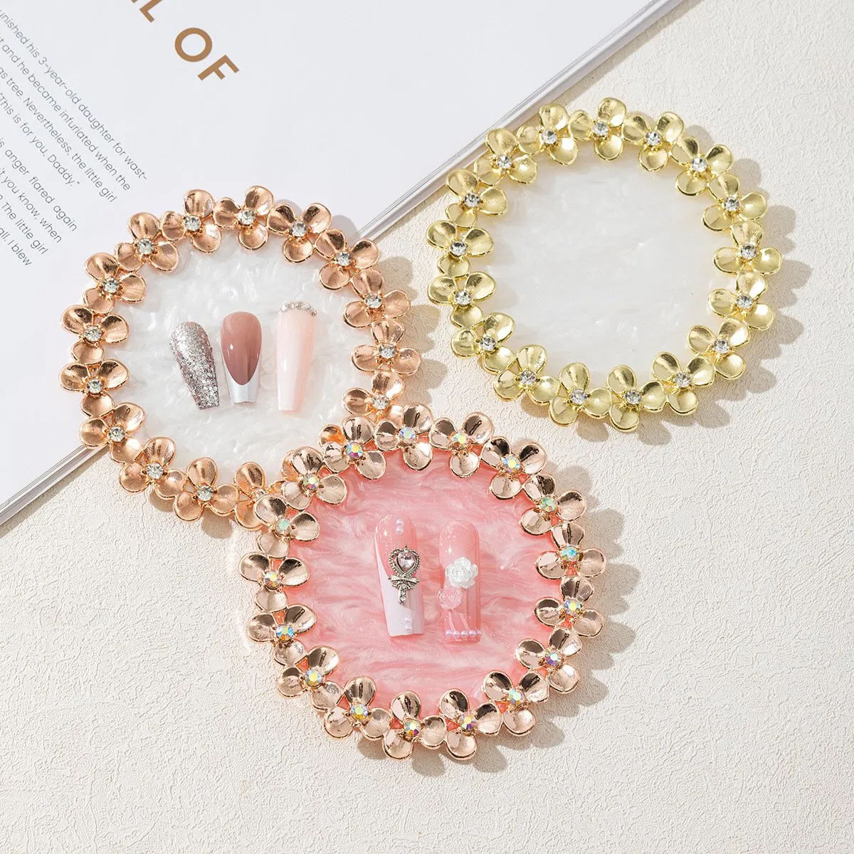 Nail Color Palette Mixing Drawing Paint Manicure Tool Nail Art Display Board