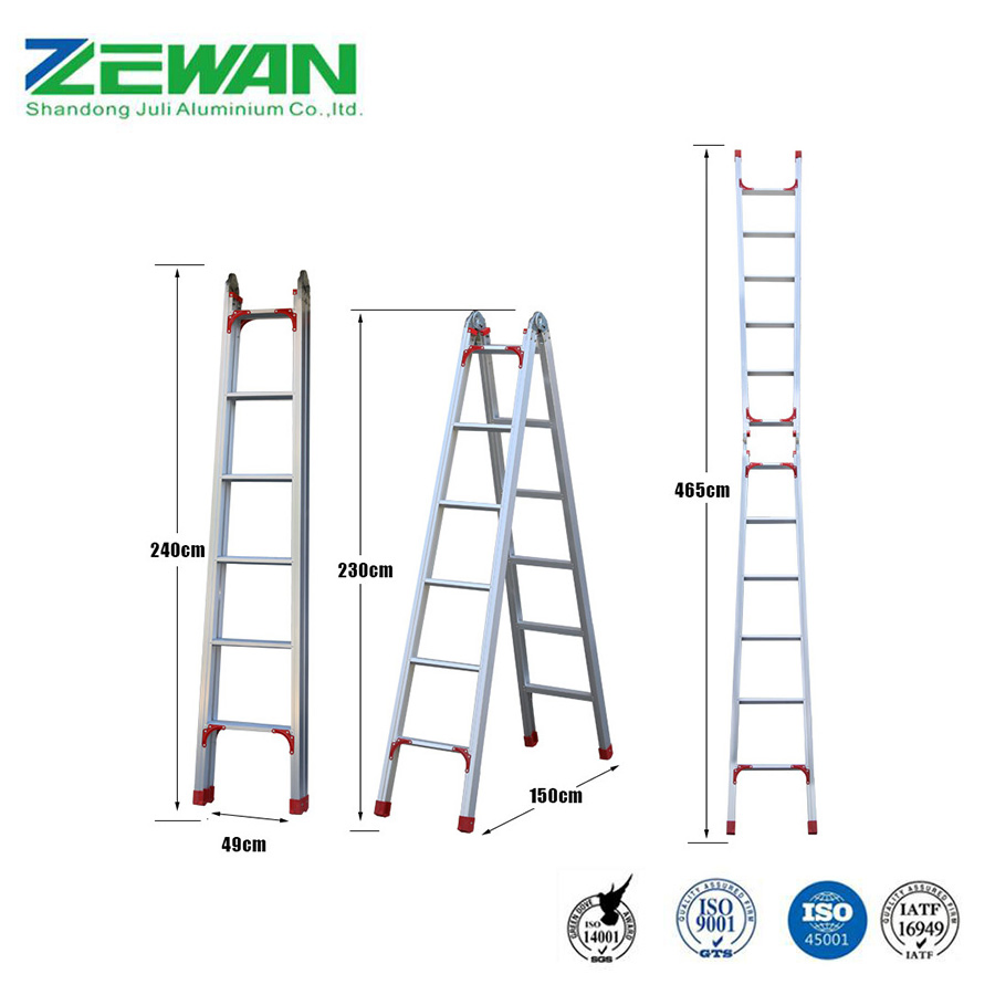 Aluminum Step Metal Ladders Multi-Purpose Folding Aluminium Ladder for Household