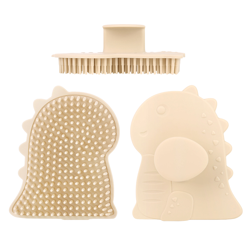 Kean Wholesale Cute Fitness Infant Bathing Product Reusable Holder Soft Safety Silicone Baby Bathtub Brush