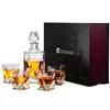 Whiskey Decanter Gift Set Liquor Decanter with 4 Elegant Old Fashioned Glasses