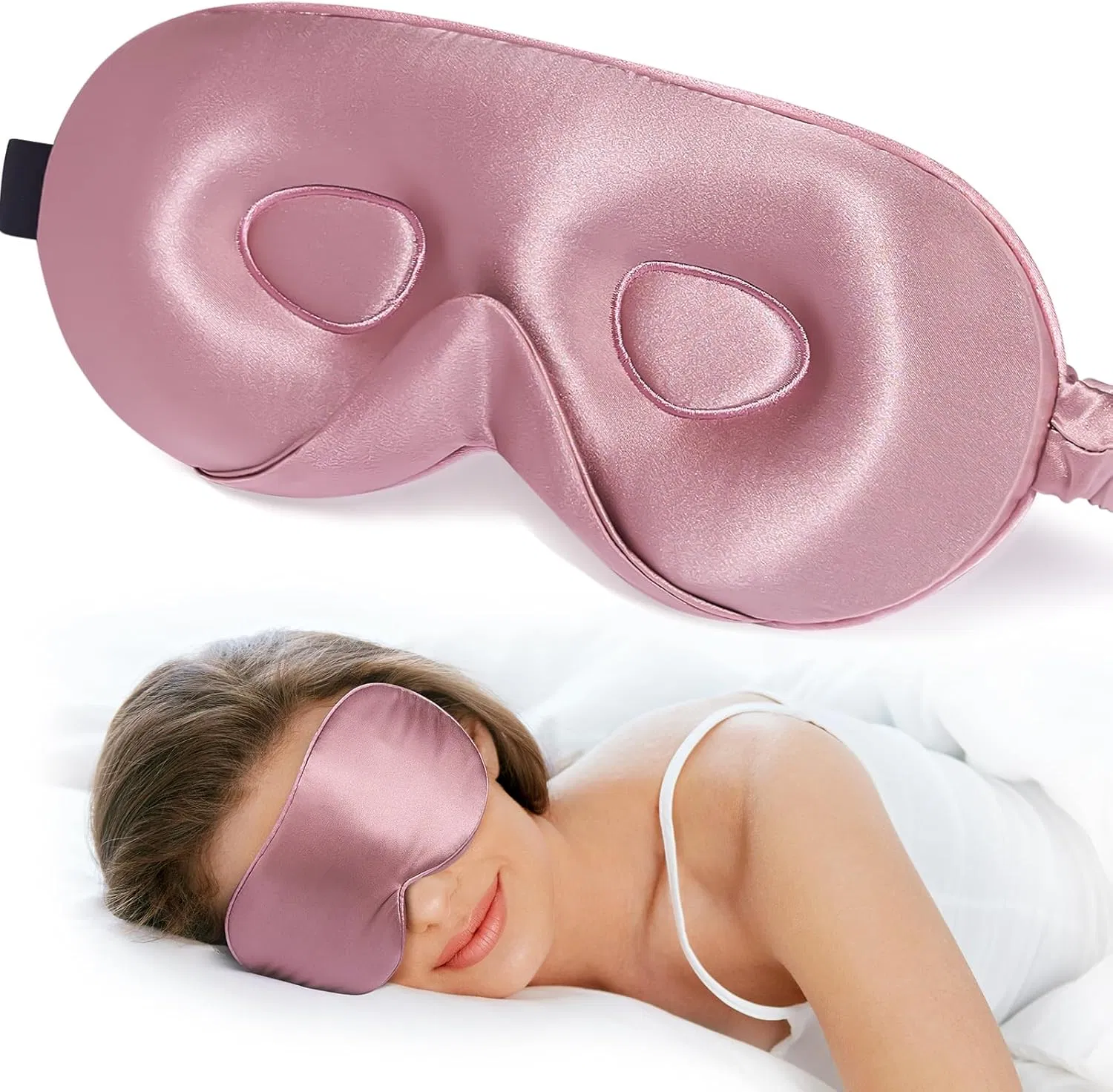 Adjustable 3D Contoured Eye Mask Office Sleep