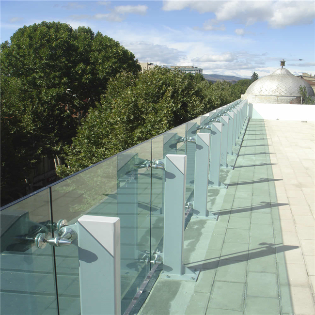 Modern Glass Railing and Aluminum Post Glass Railing