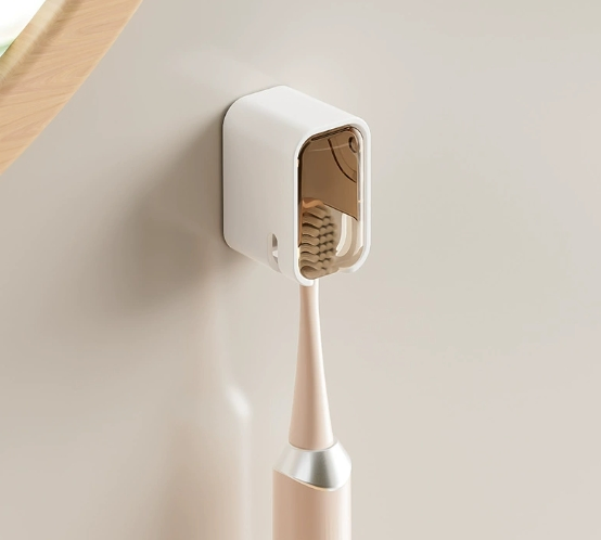 China- Wall-Mounted Toothbrush Holder with Lid, Dustproof and Suitable for Electric