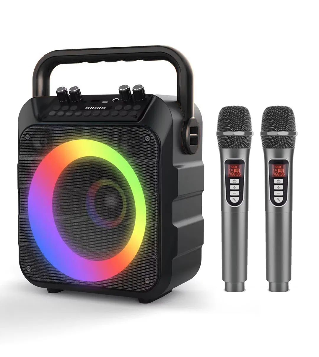 Karaoke Machine with 2 Wireless Microphones