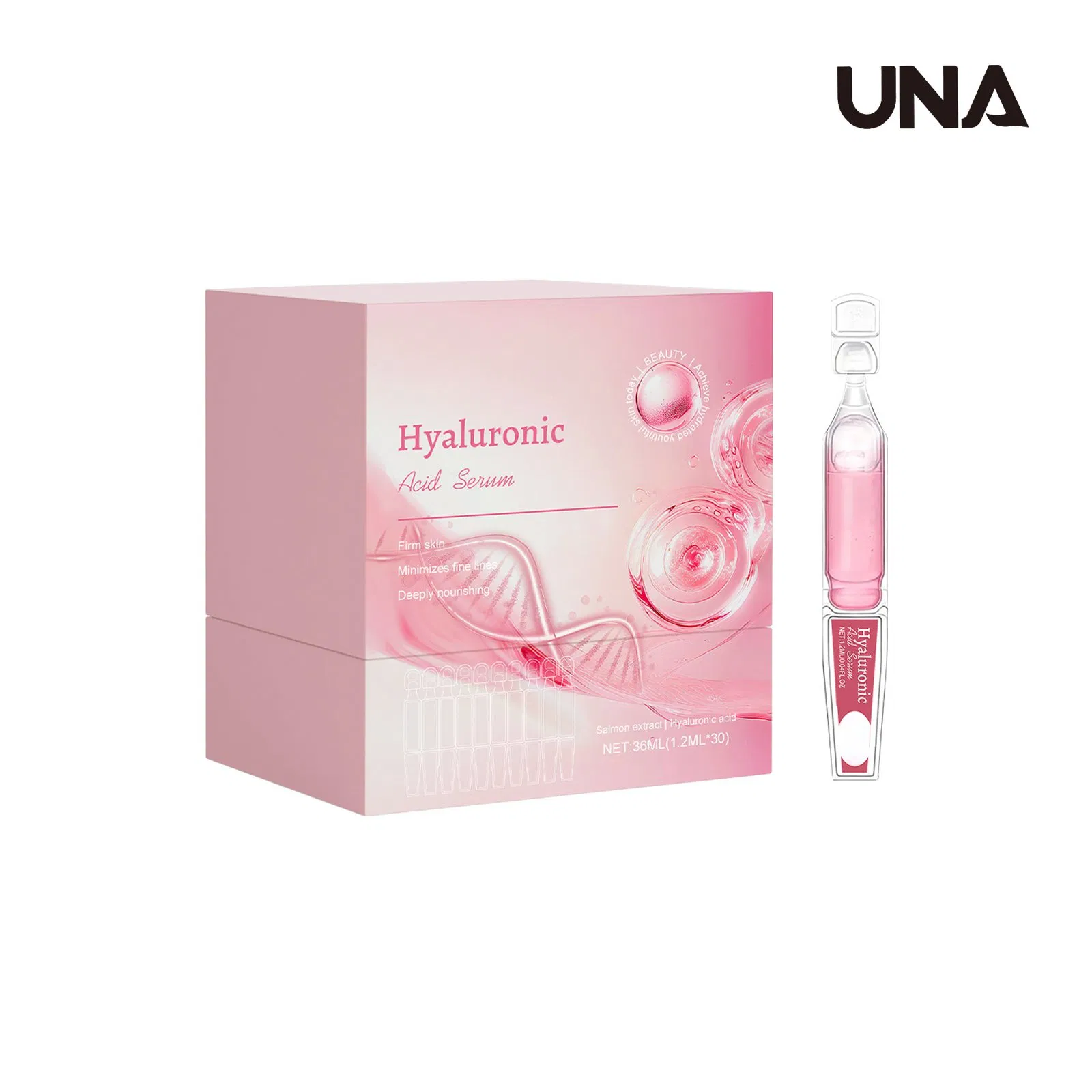 Hyaluronic Acid Ampoule Essence Serum - Gently Nourishes and Softens Facial Skin, Keeping It Hydrated