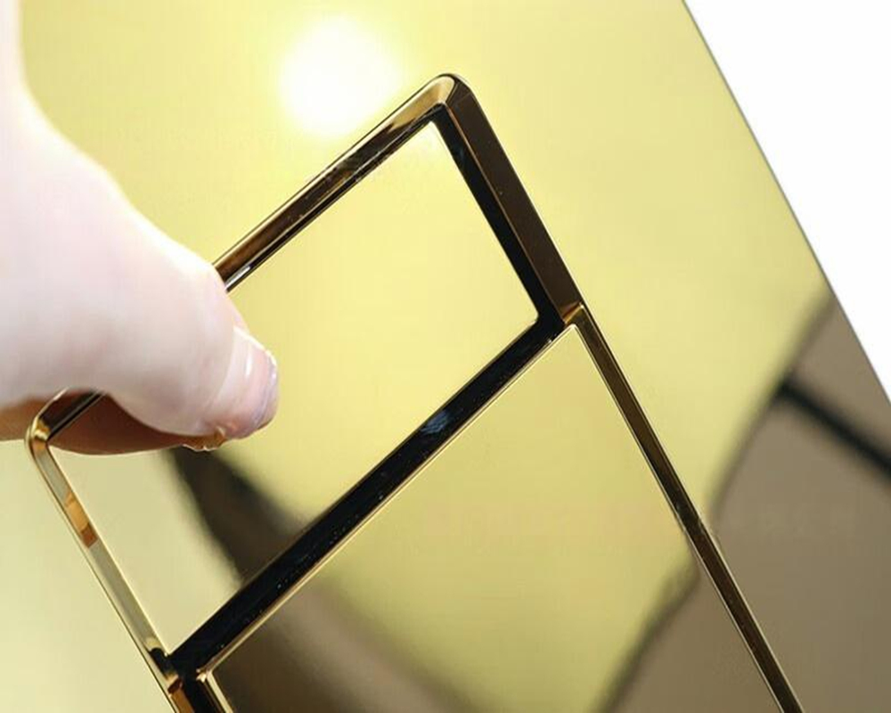 Dual Push Concealed Flush Plate Wall Hanging Toilet Accessories Glossy flush Panel
