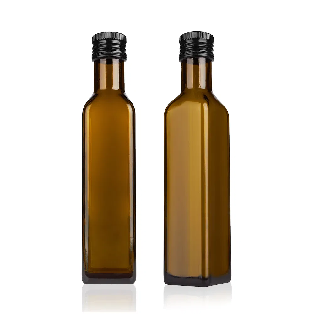 100ml 250ml 500ml 750ml Green Square Round Marasca Edible Cooking Olive Oil Glass Bottle