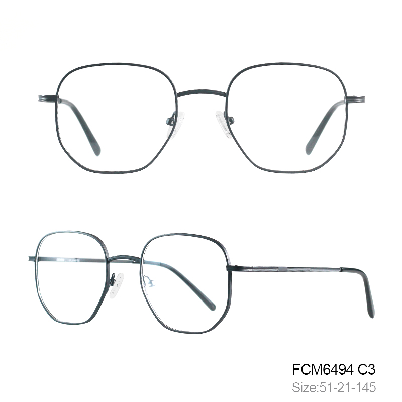 New Promotional Price Trendy Polygon Square Circle Unisex Metal Optical Frame Supplier