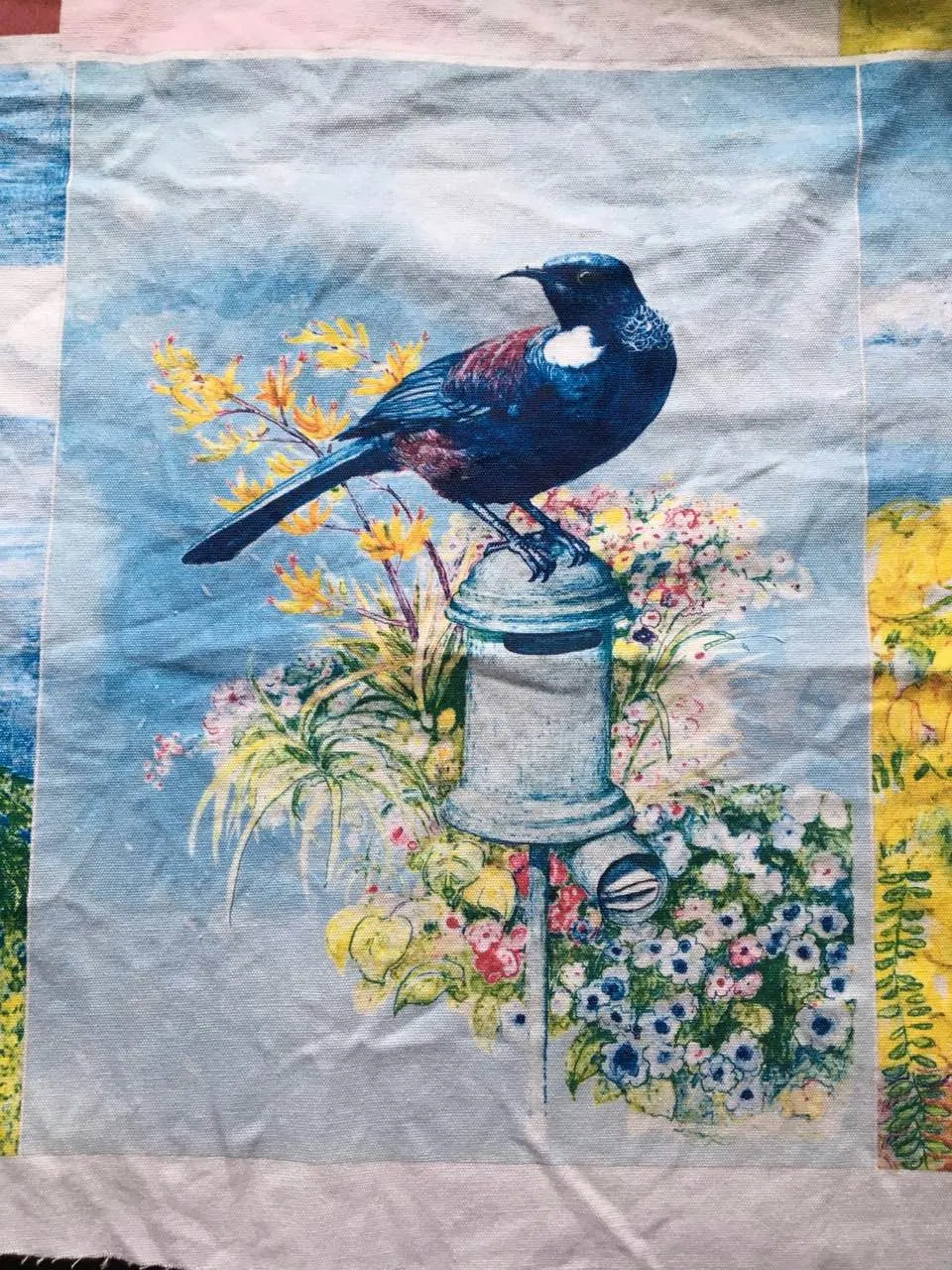100% Cotton Digital Printed New Zealand Bird on Mailbox Kitchen Towel