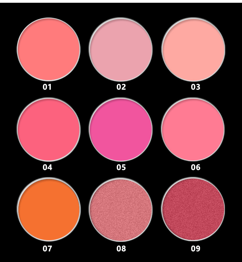 Customizable Blush Shades Makeup Professional DIY Blush Powder/Cream Palette