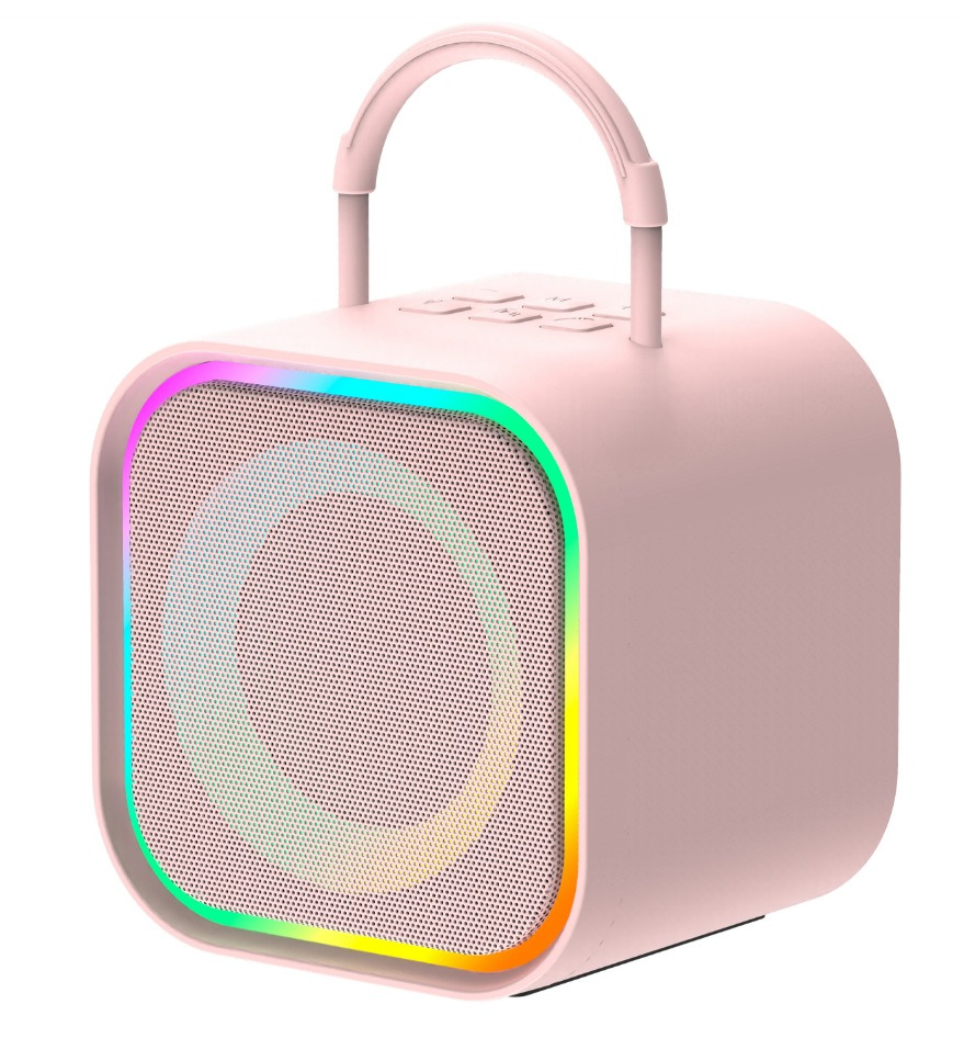 Christmas Present LED Light 2 Wireless Small Mic Mini Karaoke Machine Kids Children Adult Home Party Karaoke Player Booth Speaker