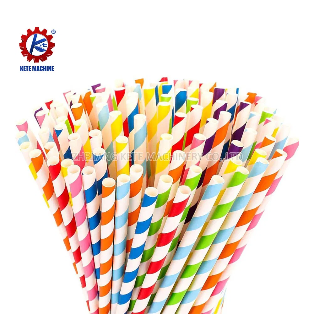 Stripe Drink Tubes Cocktail Paper Jumbo Straw for Happy Birthday Party Tea Drinks Straws