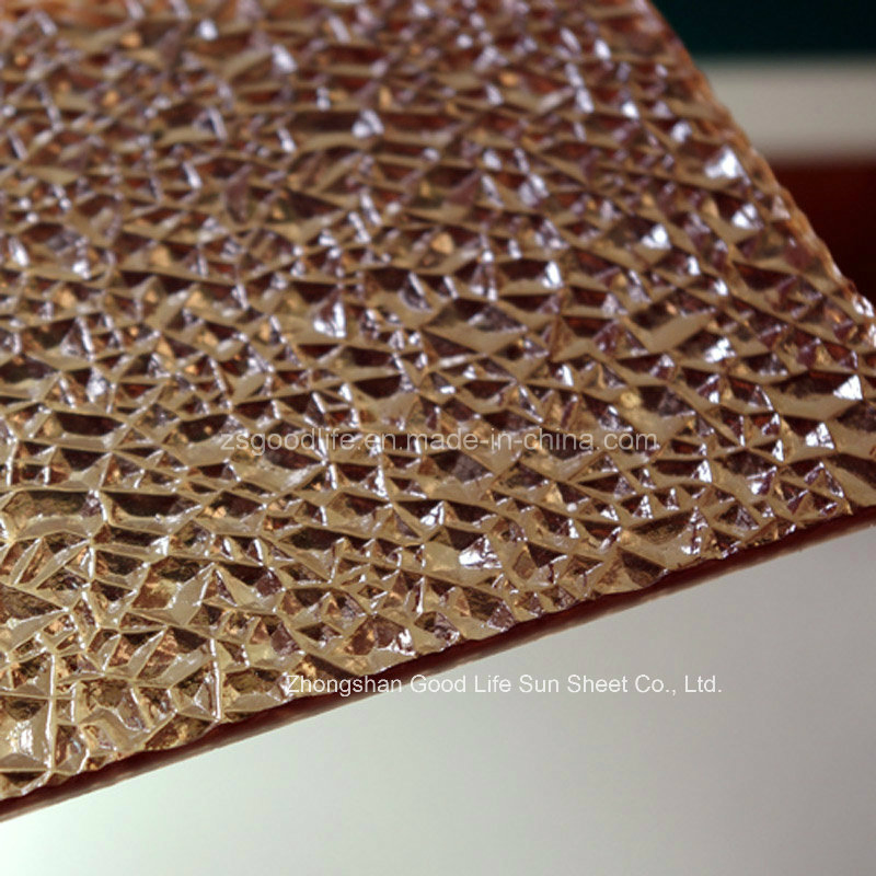Bronze Color Diamond Polycarbonate Embossed PC Sheet