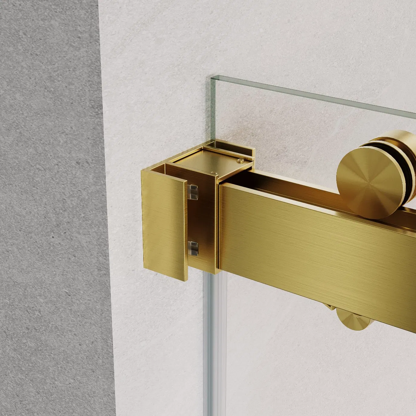 Fast Delivery Stainless Steel Handle 8mm 10mm Tempered Glass Double Sliding Bypass Frameless Shower Door