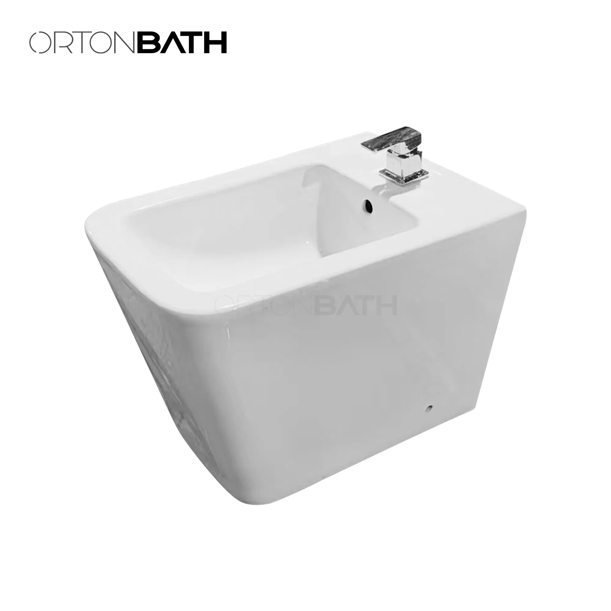 Ortonbath Single Tap Hole Floor Mounted Toilet Bidet Freestanding Bidet One Piece Ceramic Wc Toilet Bidet Special Care Bidet for Argentina Lady