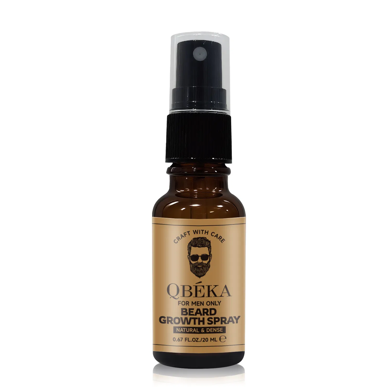 Qbeka Beard Growth Spray for Men - Facial Hair Densifying Serum - Mustache & Beard Thickening Treatment