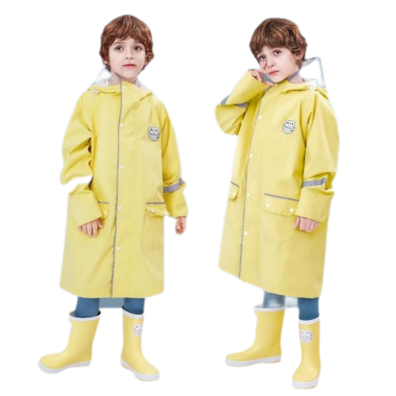 Versatile PU Raincoat for Kids - Stylish and Functional for All Weather