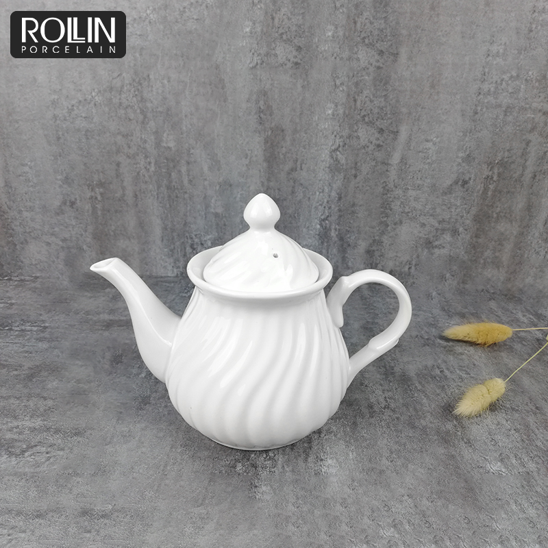 Good Quality Stripe Tea Pot for Restuarant