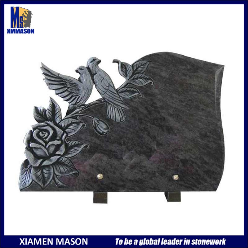 High Polishing White Bird Dove Carving Cremation Plaque