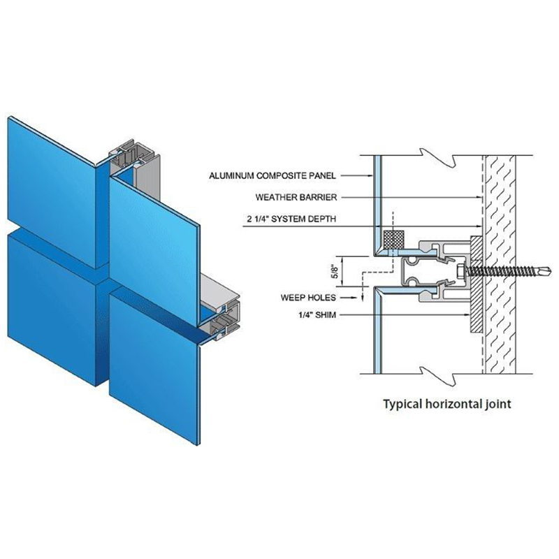 Anti Corrosion Aluminum Composite Panel ACP Harsh Weather Conditions Curtain Wall